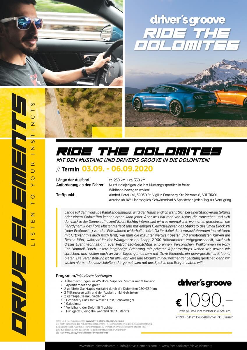 DRIVER’S GROOVE Ride the Dolomites 2020